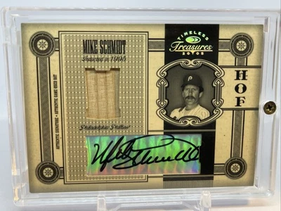 Timeless Treasures 2005 HOF Materials Signature 20 Mike Schmidt Bat automático 25/02 Foto 1 de 4