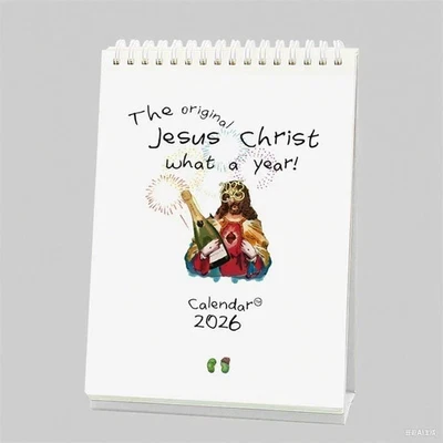 Jesus Christ What a Year Calendar 2026,Encouraging Desk Calendar for Home Offi - Image 1 of 4