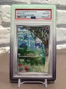 PSA 10 GEM MINT Pokemon Meditite SCR EN #153 Illustration Rare - Picture 1 of 2