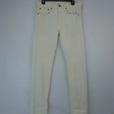Rag & Bone Fit 2 Slim Jeans Men's 31x33 ECRU Straight Leg Button Fly Casual - Image 1 of 4