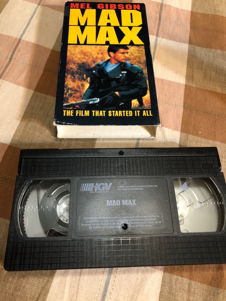 Mad Max VHS Tape 1994 Sci-Fi Dystopia Mel Gibson George Miller Movie Film - Image 1 of 1