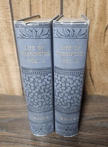 Antique 1880s “The Life of Washington” by Washington Irving 2 Volumes Lovell NY - Bild 1 von 4