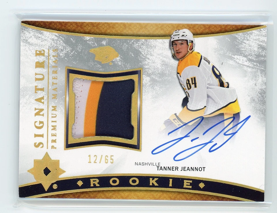 2021-22 UD Ultimate Collection /65 Tanner Jeannot #RSP-TJ Rookie Auto Patch - Image 1 of 1