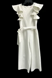 GB Girls Off White jumpsuit/romper size 12 - Picture 1 of 6
