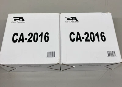 (2) Cyber Acoustics CA-2016 CYBER ACOUSTICS 2.0 SPEAKER SYSTEM BLACK - Image 1 of 2