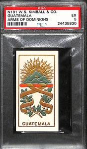 N181 Kimball, Armi dei Domini, 1888, Guatemala, PSA 5 EX - Foto 1 di 2