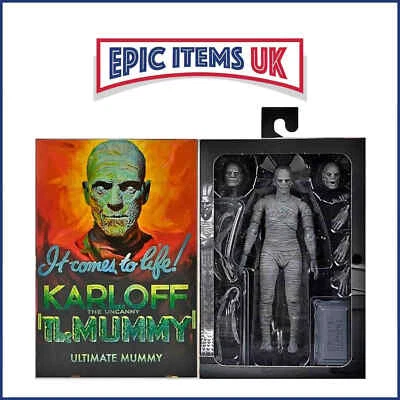 NECA Universal Monsters (B/W) Mummy Ultimate 7 Inch Scale Action Figure IN STOCK