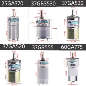 1 PIEZA Motor de reducción Micro DC 12V 24V 5-500 rpm 3W-35W Motor de engranajes de par grande - Imagen 1 de 16