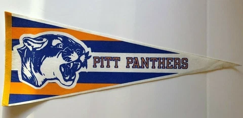 PITTSBURGH UNIVERSITY PANTHERS COLLEGE FOOTBALL 1960'S VINTAGE PENNANT Cover