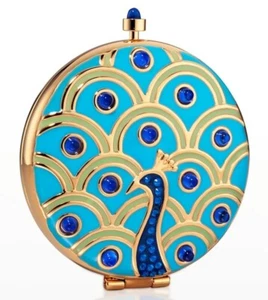 Estee Lauder Monica Rich Kosann Posh Peacock Perfecting Setting Powder Compact - Picture 1 of 1