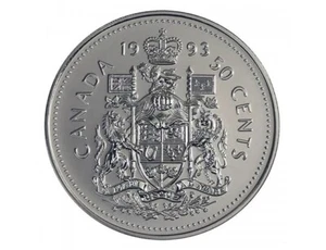 1993 Canadian 50-Cent Coat of Arms Half Dollar Coin UNC - Picture 1 of 2