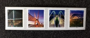 2023USA #5808-5811 25c Bridges Presorted First Class - PNC Strip of 4  Mint - Picture 1 of 2