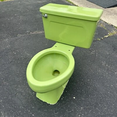 Antiguo accesorio de baño Kohler de porcelana verde lima fresca vintage Foto 1 de 4