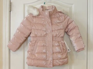 Chaqueta acolchada forrada Member's Mark Sherpa con capucha extraíble rosa niñas talla 3T nueva con etiquetas - Imagen 1 de 3
