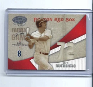 2004 Certified CARL YASTRZEMSKI 21/72 Fabric Of The Game JERSEY RED SOX HOF - Picture 1 of 2