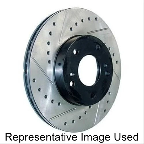 Rotor de freno de disco trasero izquierdo StopTech 127.44157L deportivo perforado y ranurado NUEVO Foto 1 de 3