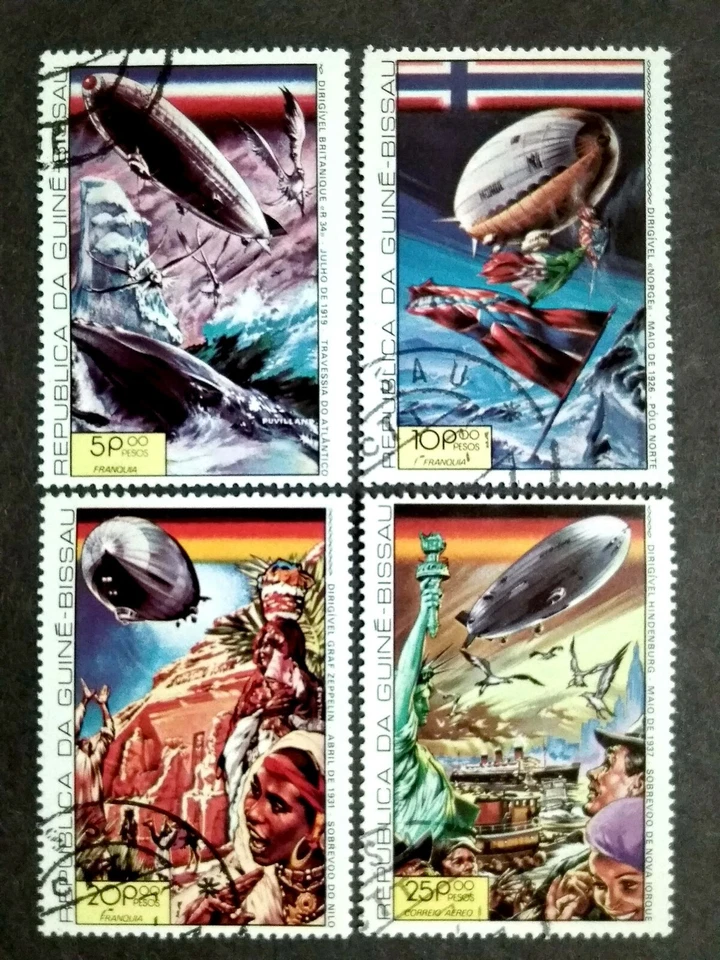 Guine-Bissau 1978 Airships - 4v Used - Image 1 of 1