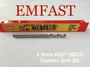 3,3 mm DORMER A927 HIGH SPEED HSCo KOBALT PFX STUMMELBOHRER - Bild 1 von 2