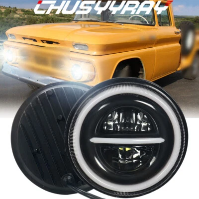 Faro LED alto/bajo halo DRL para camioneta Chevy 3100 3600 3800 1947-1958 7"" Foto 1 de 4