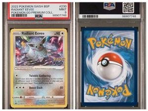 Pokemon Black Star 2022 Promo #230 RADIANT EEVEE Pokemon Go Prem Coll PSA Como Nuevo 9 - Imagen 1 de 1