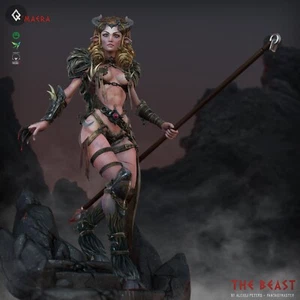 Qmaera - The Cursed Queen/Satyr/3D Printed/Unpainted/Unassembled - Picture 1 of 7
