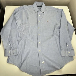 Polo Ralph Lauren 16.5/35 Long Sleeve Button Shirt Blue Oxford - Picture 1 of 10