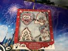 Disney Parks Mickey Mouse and Friends 2021 holiday lodge Metal 4 Ornament Set
