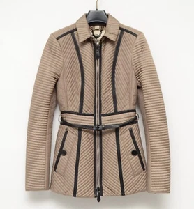 Women's Burberry London Quilted Leather Trim Jacket Coat Size XS - Picture 1 of 12