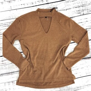 1.STATE || Keyhole Drop Shoulder Pullover Sweater in Wild Oak - SZ Small ⭐️NWT⭐️ - Picture 1 of 3