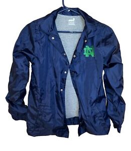 Vintage 90s Boys Notre Dame Gen 2 Snap Up Jacket Size 10/12