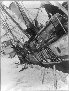 Foto de 8"" x 10"" 1916 de la expedición de Shackleton a la resistencia antártica - Imagen 1 de 1