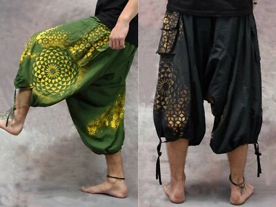 MENS FLOWER OF LIFE SHORTS Sacred Geometry Hippy Psytrance Festival Party Goa  - Image 1 of 4