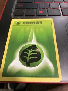 Pokemon Card SHADOWLESS Base Set COMMON Grass Energy 99/102 TCG WOTC - Picture 1 of 2
