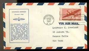 C25 6c AIR MAIL WASHINGTON, DC LINPRINT CACHET - Bild 1 von 1