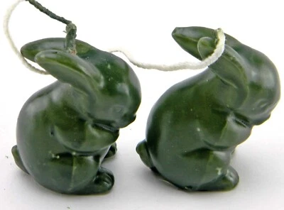 Lote 2 x 3 em Figura de Férias Coelho da Páscoa/Lebre Velas Agulha de Pinho Verde - Imagem 1 de 4