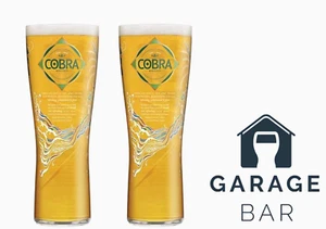 Set Of 2 Cobra Beer Glasses Half Pint 10oz Brand New - Picture 1 of 2
