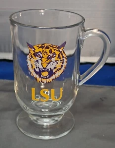 VINTAGE OLD LSU TIGERS GLASS MUG - Picture 1 of 4