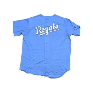 Kansas City Royals MLB Majestic Men's Cool Base Alt Jersey Powder Blue Size XL - Picture 1 of 5