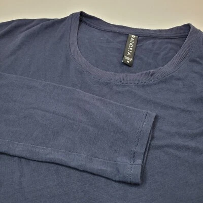 Athleta, Camiseta Asimétrica Manga Larga Azul Marino, Talla M Foto 1 de 4