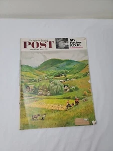 The Saturday Evening Post October 10, 1959 John Clymer, FDR Magazine  - Picture 1 of 7