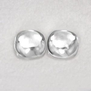 7.14cts WONDERFUL CALIBRATED 8mm SQUARE CUSHION NATURAL WHITE ZIRCON PAIR - Picture 1 of 1