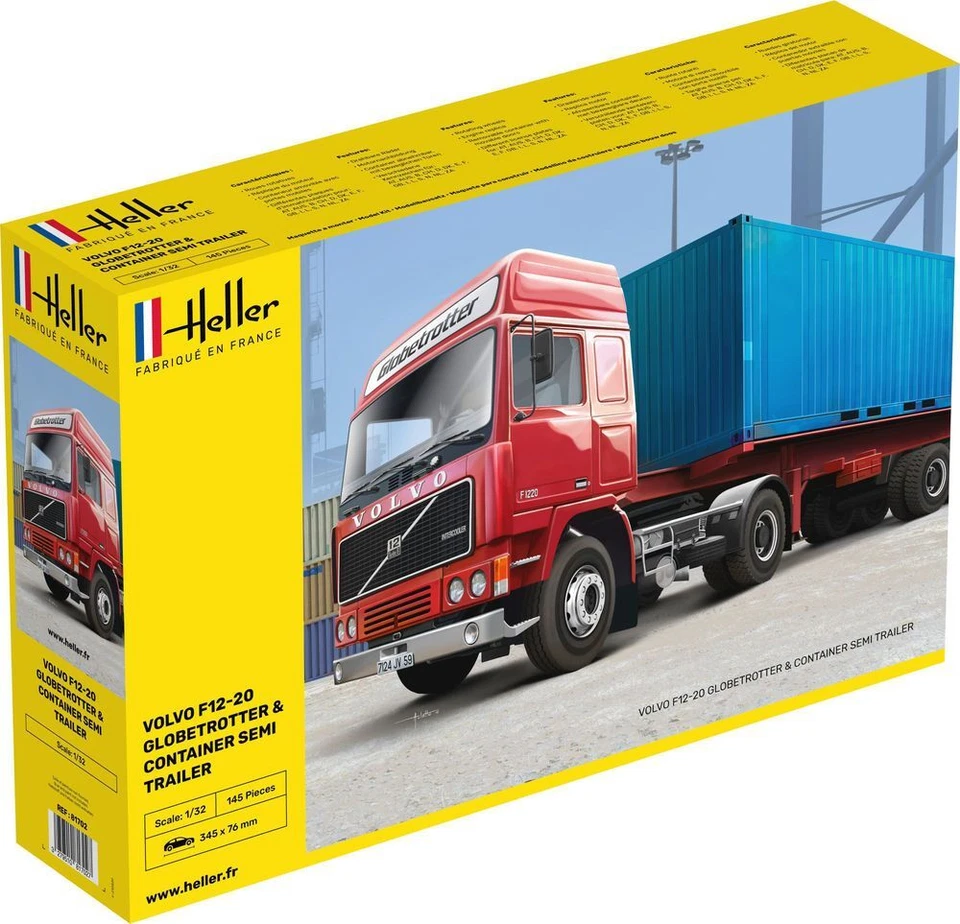 Kit Heller 81702 Volvo F-12 Globetrotter y semirremolque escala 1:32 Foto 1 de 1