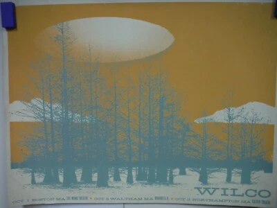 Póster Wilco vintage Boston Wang Waltham Brandies U. , Teatro Northampton Calvin Foto 1 de 4