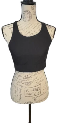 Fabletics Women's Faye High Impact Sports Bra Black Cross Keyhole Back - Image 1 of 4