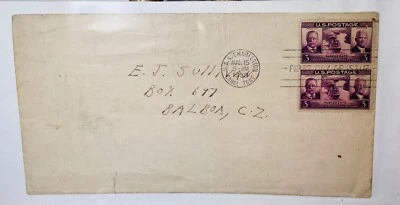US Scott 856 1939 3c PANAMA CANAL 25TH Anniversary FIRST DAY COVER ADDRESSED - Image 1 of 3