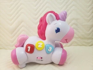 Bright Starts Rock & Glow Unicorn Crawl & Chase Toy Learning ABC Numbers - Picture 1 of 8