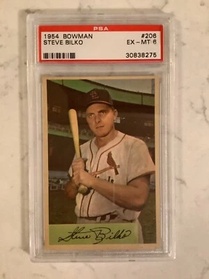 Steve Bilko 1954 Bowman PSA 6 Ex-Mt Cardinals - Image 1 of 2