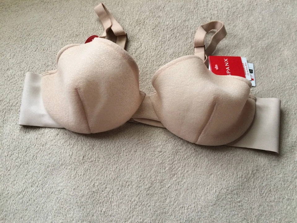Spanx Sz LARGE D-DD Champagne Beige SheerFlex Fit To You Bra Unlined 30071R