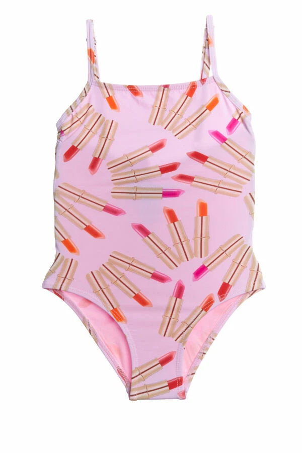 NUEVO Traje de baño Submarine Boutique 1 pieza estampado de lk 4/5 rosa para niñas pequeñas talla 6 lk 4/5 Foto 1 de 1