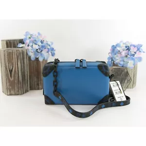 MCM Vallarta Blue Leather Soft Berlin Mini Convertible Crossbody Bag NWT - Picture 1 of 7